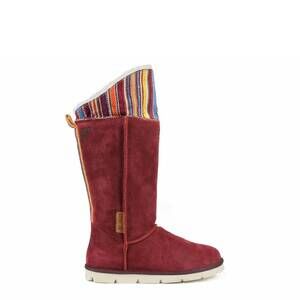 NEW SUPERLAMB women's mongol 19 tall boots in burgundy
